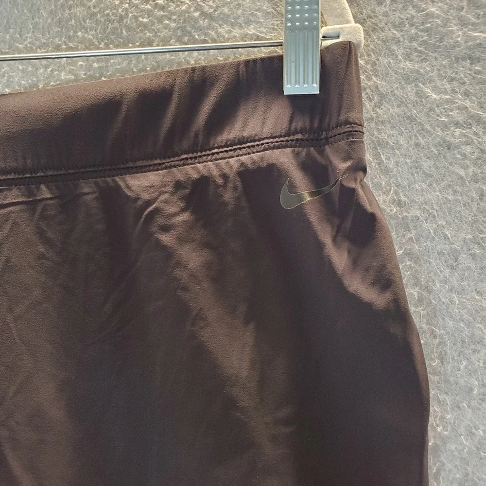 Nike‎ Women Activewear Pants XL Black Woven Bliss Skinny Jogger Logo Dri Fit
